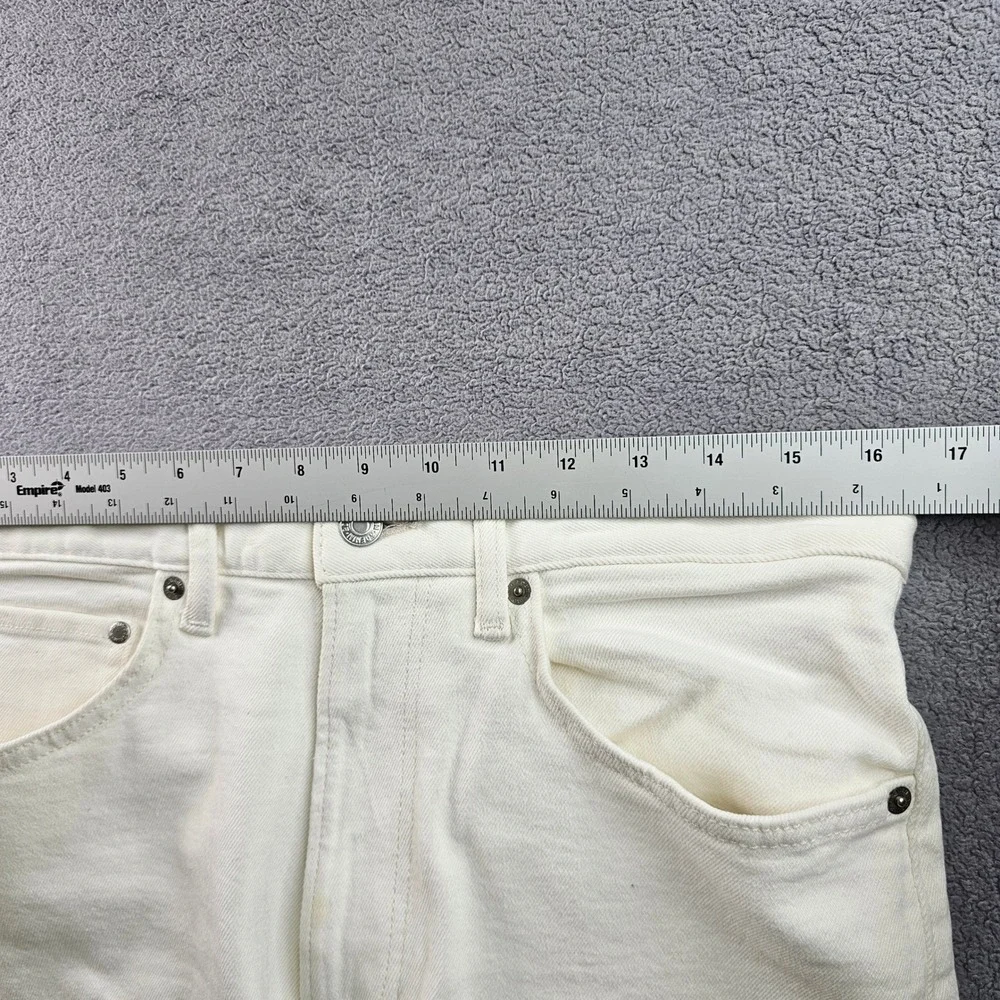 H&M Jeans Mens 32 White Denim Streetwear Grunge Distressed Regular‎ Fit Tapered